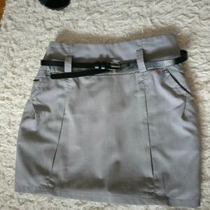 Stradivarius Gray Mini Skirt - US 4